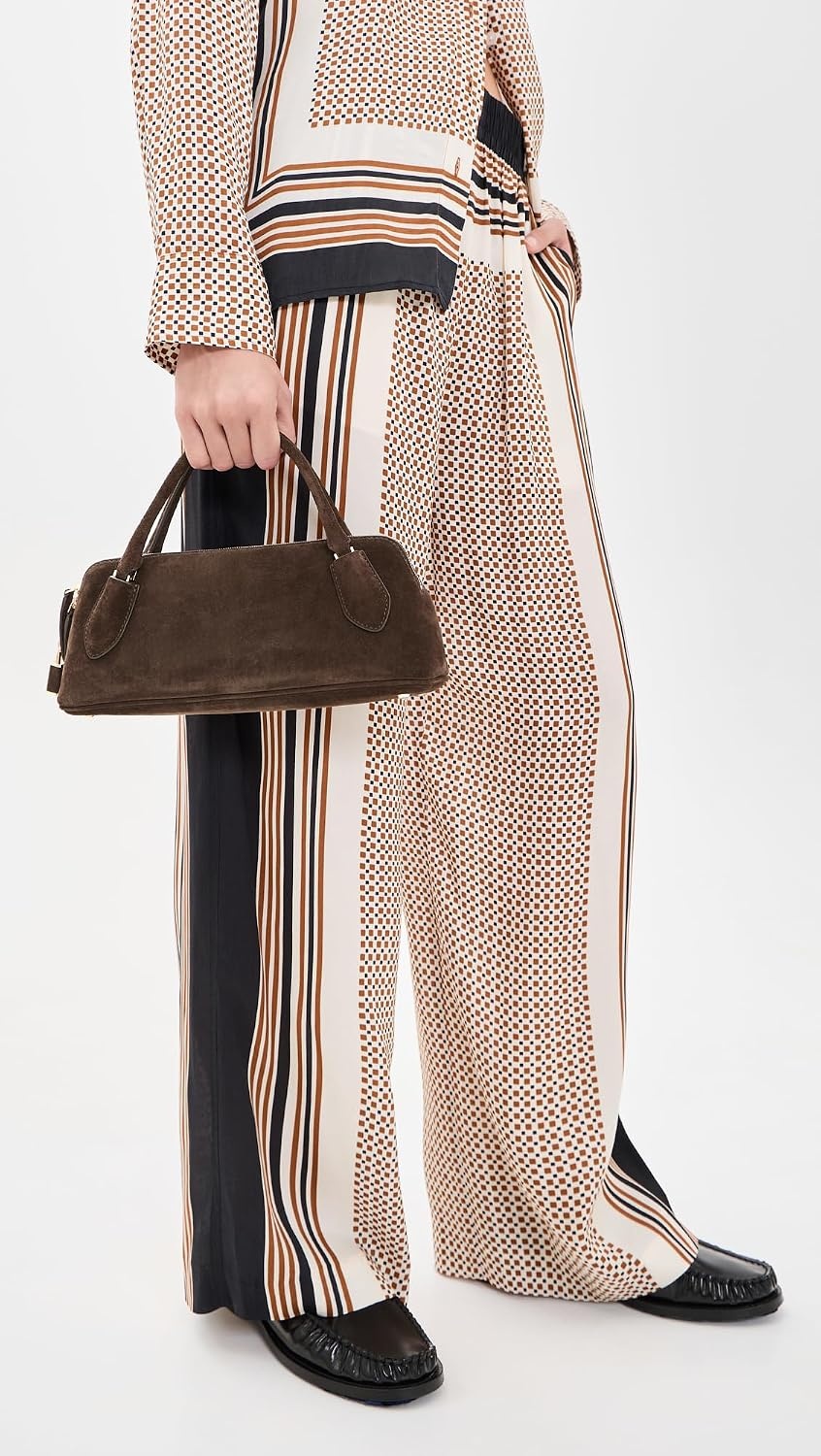 image:imageTory Burch Womens Lock Top Handle Baguette BagDark Cocoa