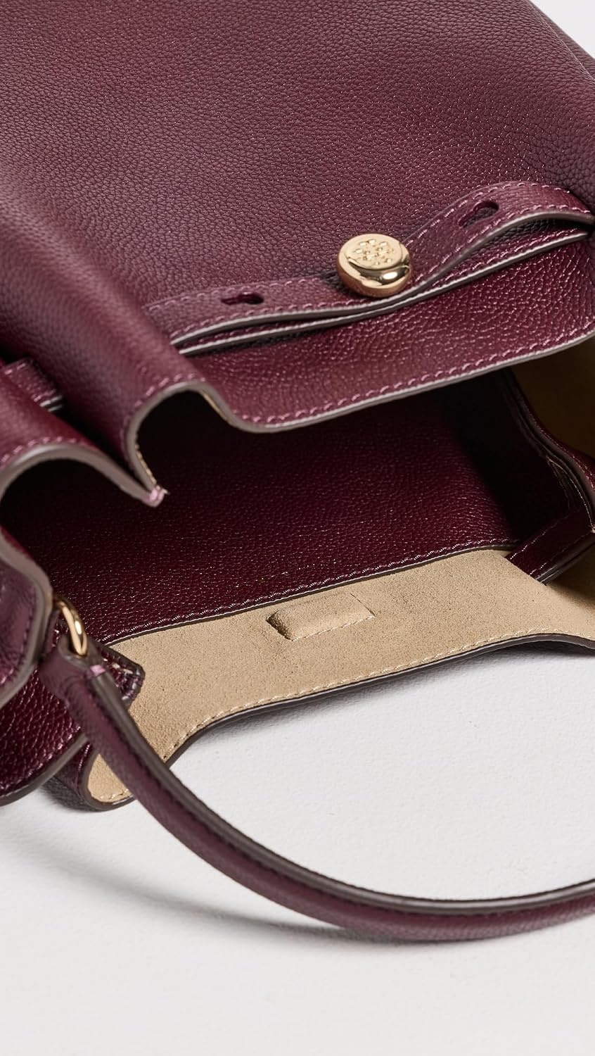 image:imageTory Burch Womens Romy Bucket BagDark Carmine