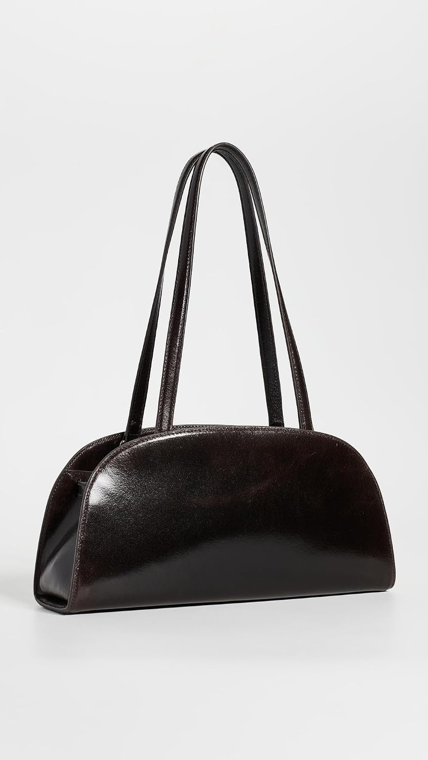 image:imageTory Burch Womens Romy Suede East West Bauletto Suede Shoulder BagDark Roast