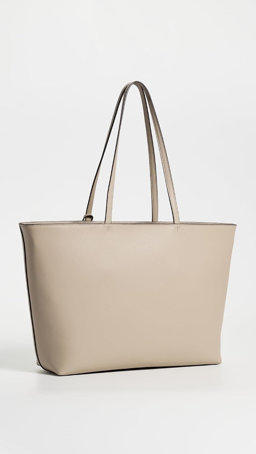 image:imageTory Burch Womens Top Zip Leather ToteSoft Cement