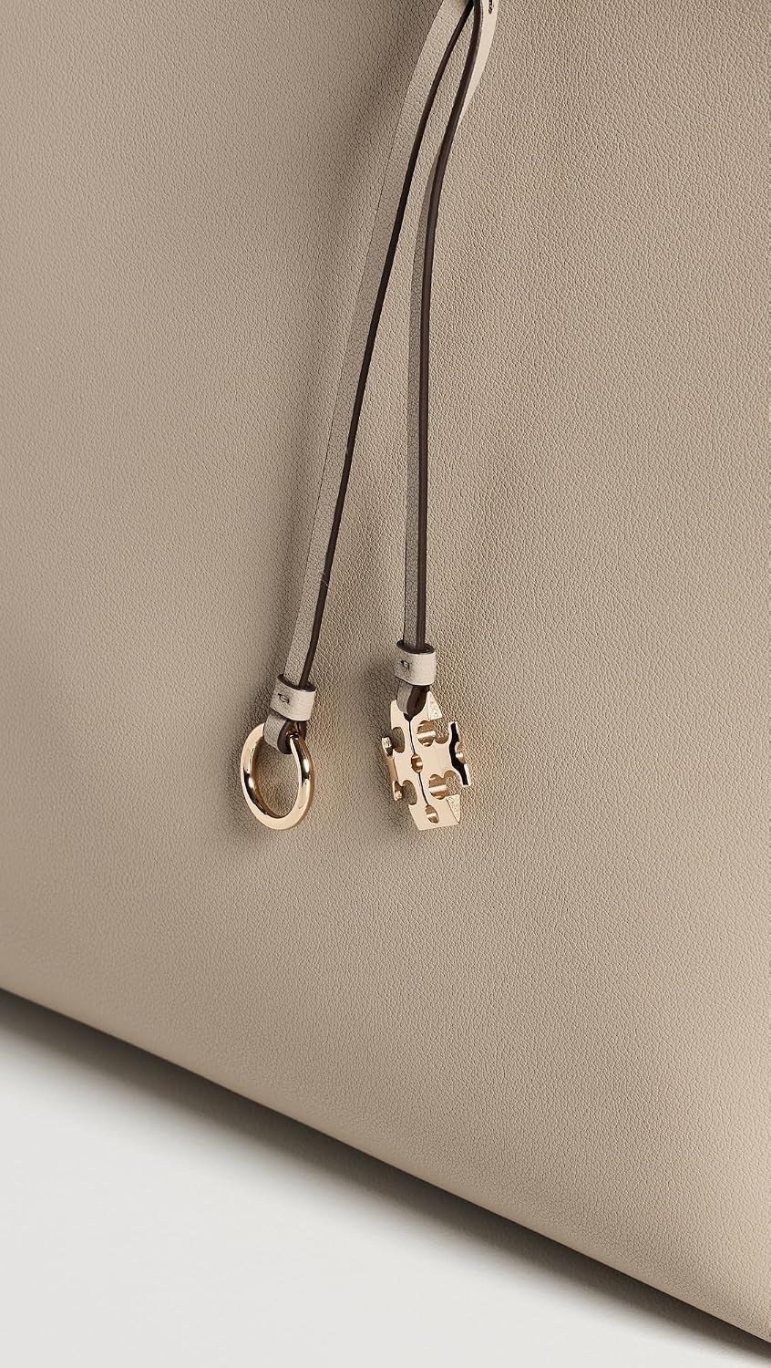 image:imageTory Burch Womens Top Zip Leather ToteSoft Cement