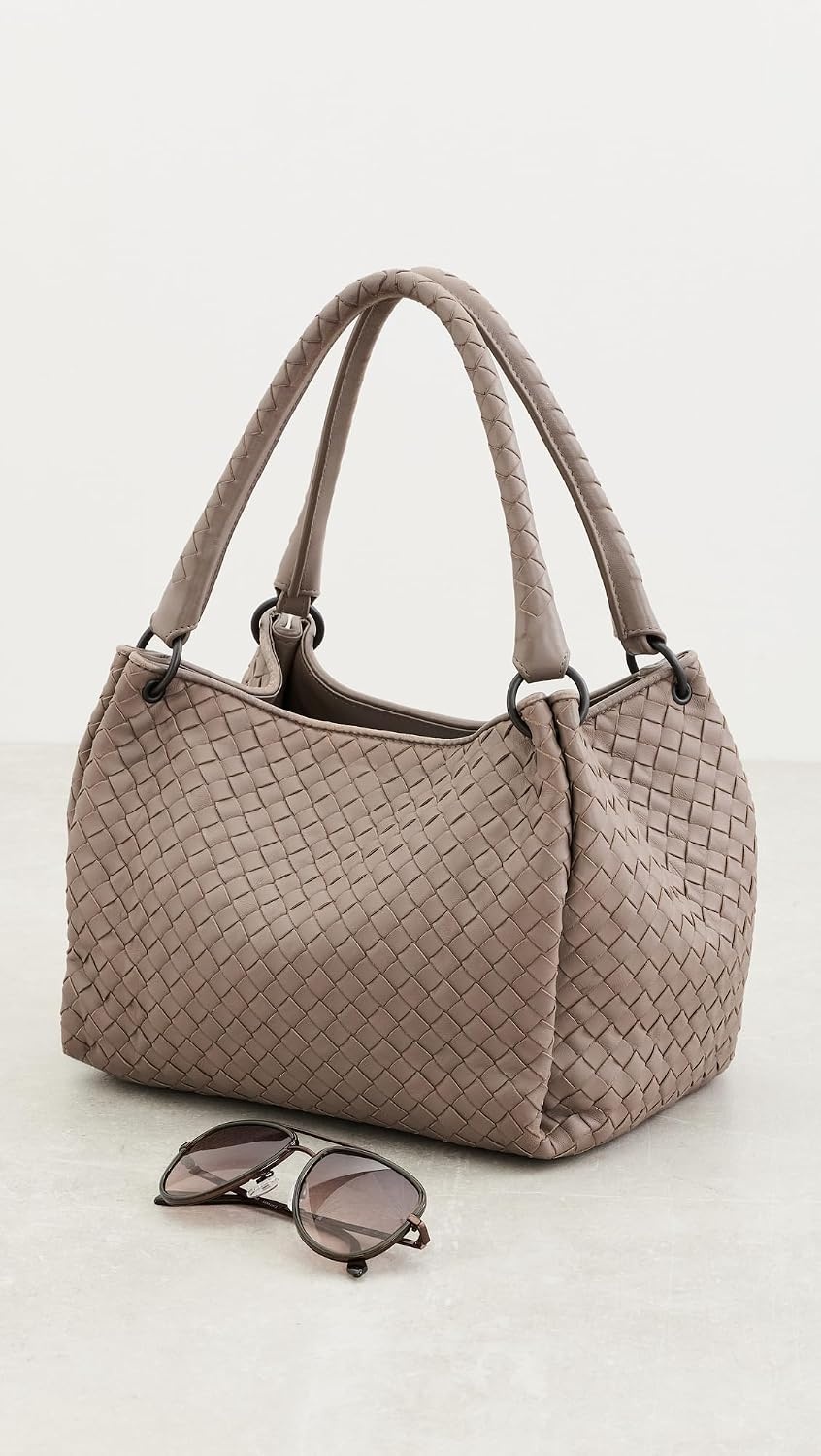 image:imageWHAT GOES AROUND COMES AROUND Womens PreLoved Bottega Intrecciato Parachute Small BagGrey