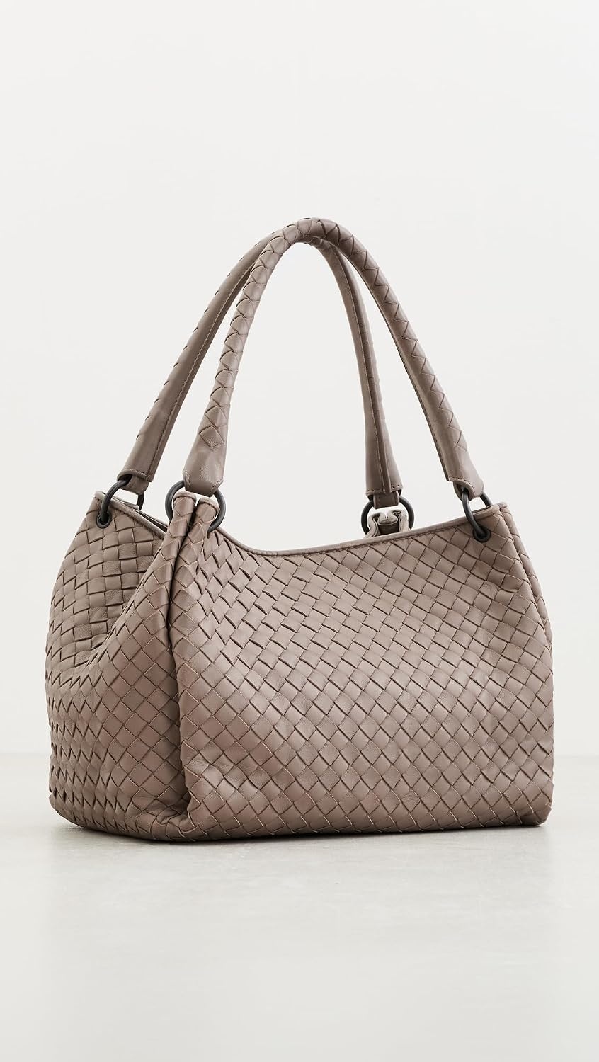 image:imageWHAT GOES AROUND COMES AROUND Womens PreLoved Bottega Intrecciato Parachute Small BagGrey