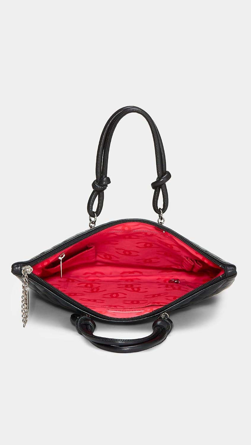 image:imageWHAT GOES AROUND COMES AROUND Womens PreLoved Chanel Black Leather Cambon Flat ToteBlack