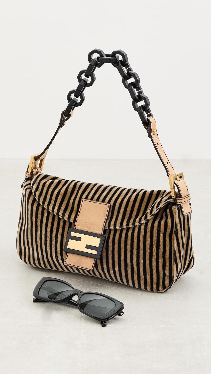 image:imageWHAT GOES AROUND COMES AROUND Womens PreLoved Fendi Velvet Shoulder BagMulti