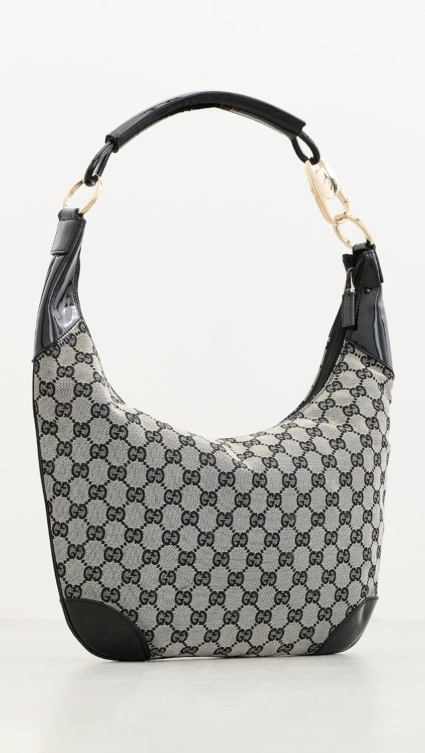 image:imageWHAT GOES AROUND COMES AROUND Womens PreLoved Gucci Canvas Hobo BagBlack