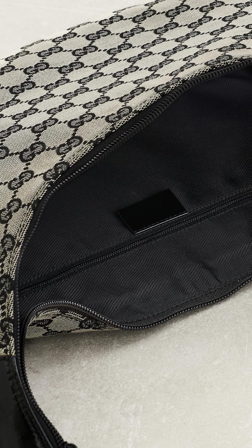 image:imageWHAT GOES AROUND COMES AROUND Womens PreLoved Gucci Canvas Hobo BagBlack