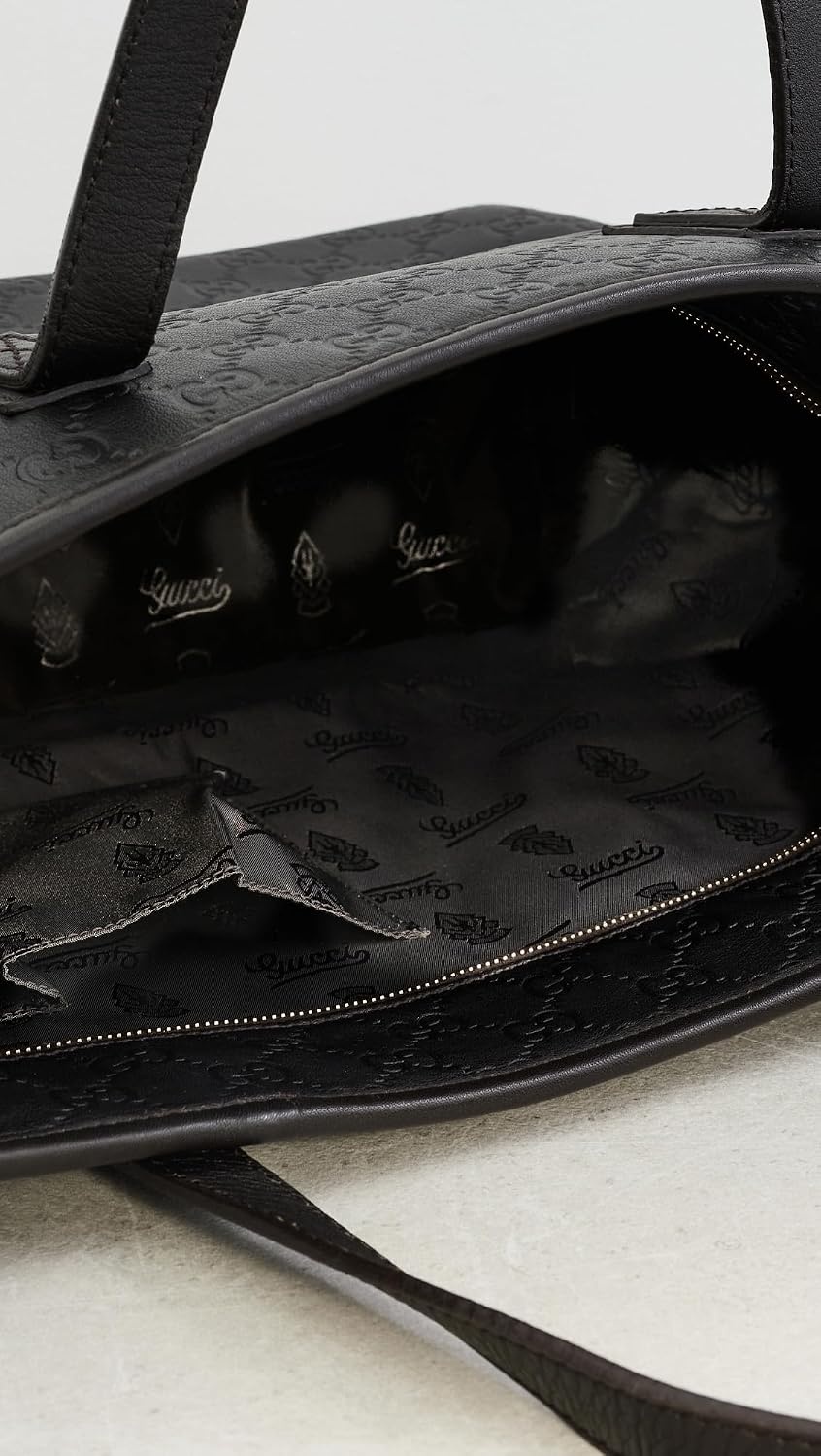 image:imageWHAT GOES AROUND COMES AROUND Womens PreLoved Gucci Guccissima Supreme ToteBlack