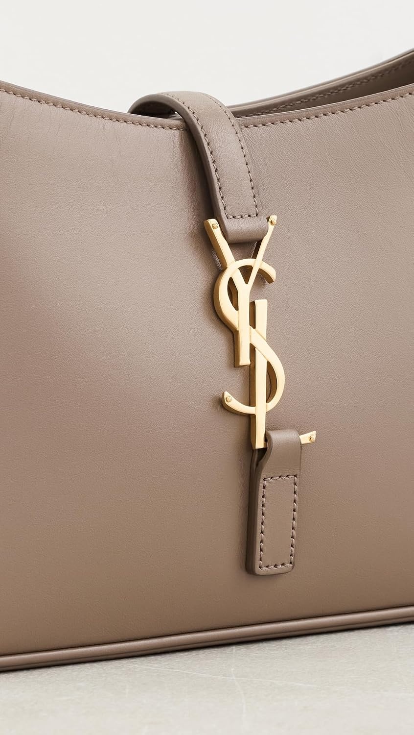 image:imageWHAT GOES AROUND COMES AROUND Womens PreLoved YSL Le 5 7 Leather Shoulder BagBeige