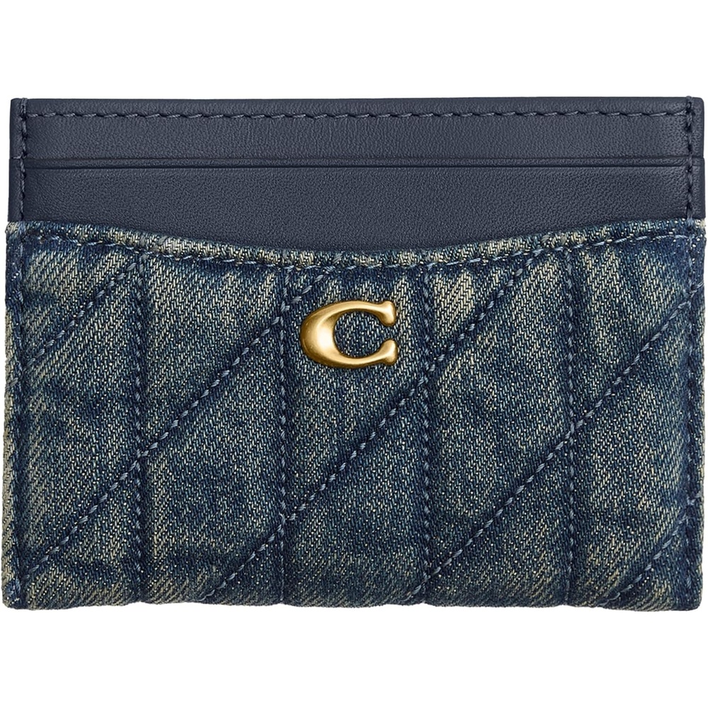 image:imageCoach Essential Card Case With CharmsLoved Denim Dark Indigo