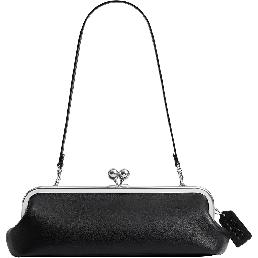 image:imageCoach Womens Kisslock Frame Bag 30SilverBlack