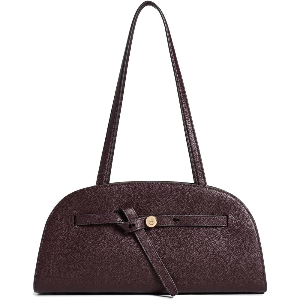 image:imageTory Burch Womens Romy Suede East West Bauletto Suede Shoulder BagDark Carmine