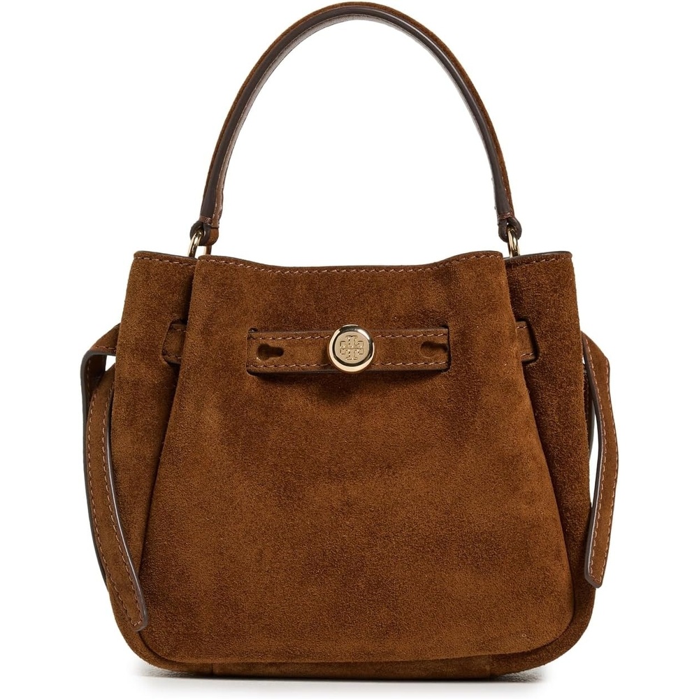 image:imageTory Burch Womens Romy Suede Mini Bucket BagCaramel