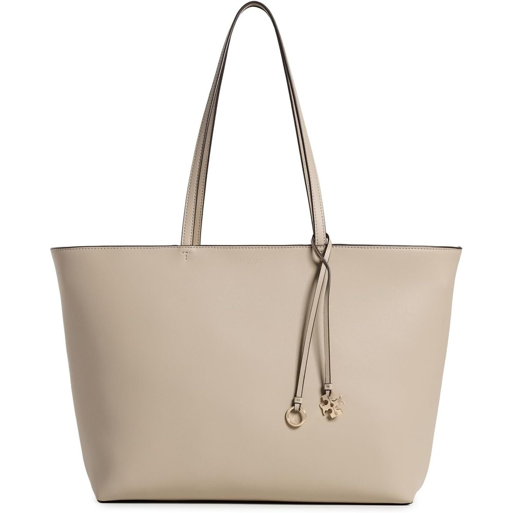 image:imageTory Burch Womens Top Zip Leather ToteSoft Cement