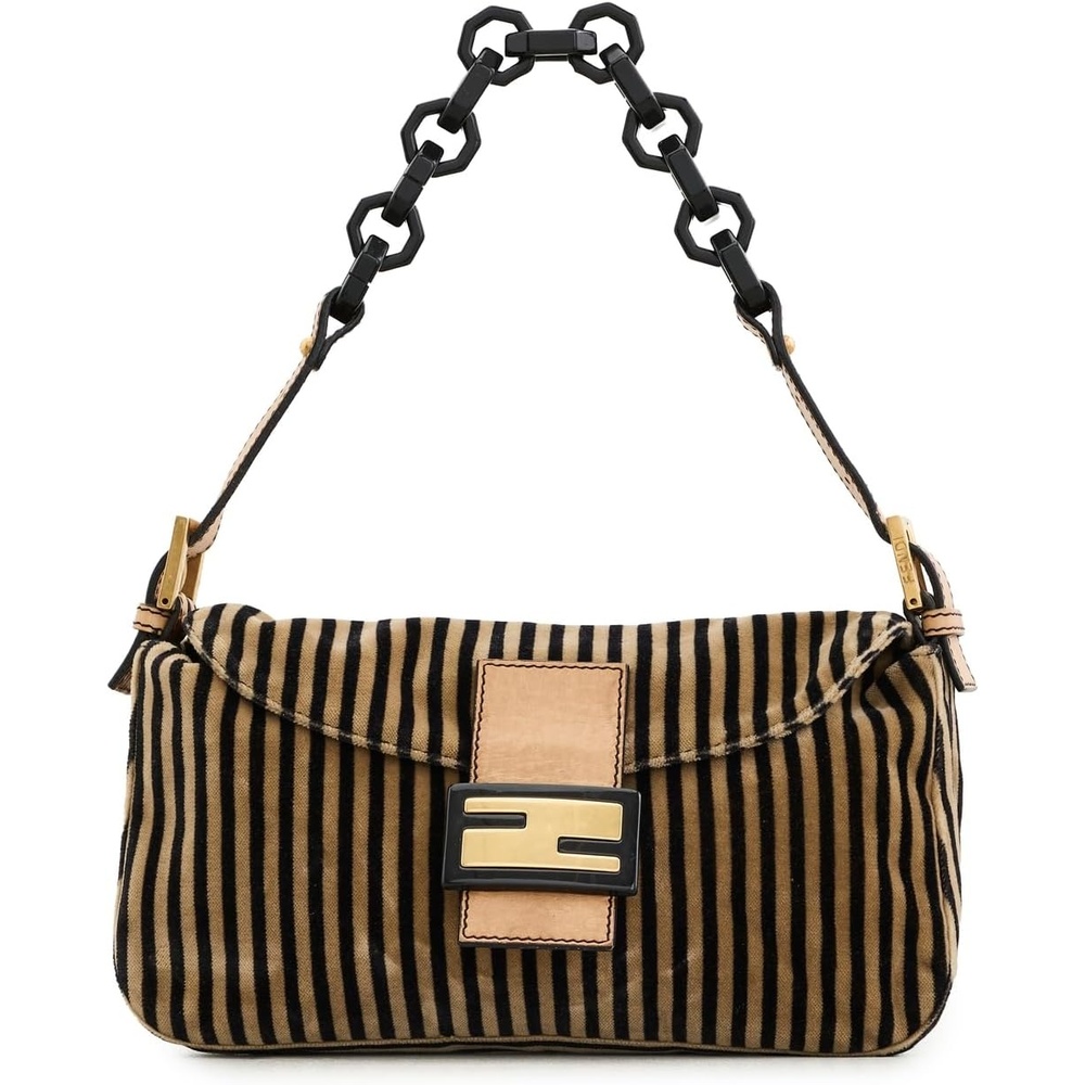 image:imageWHAT GOES AROUND COMES AROUND Womens PreLoved Fendi Velvet Shoulder BagMulti