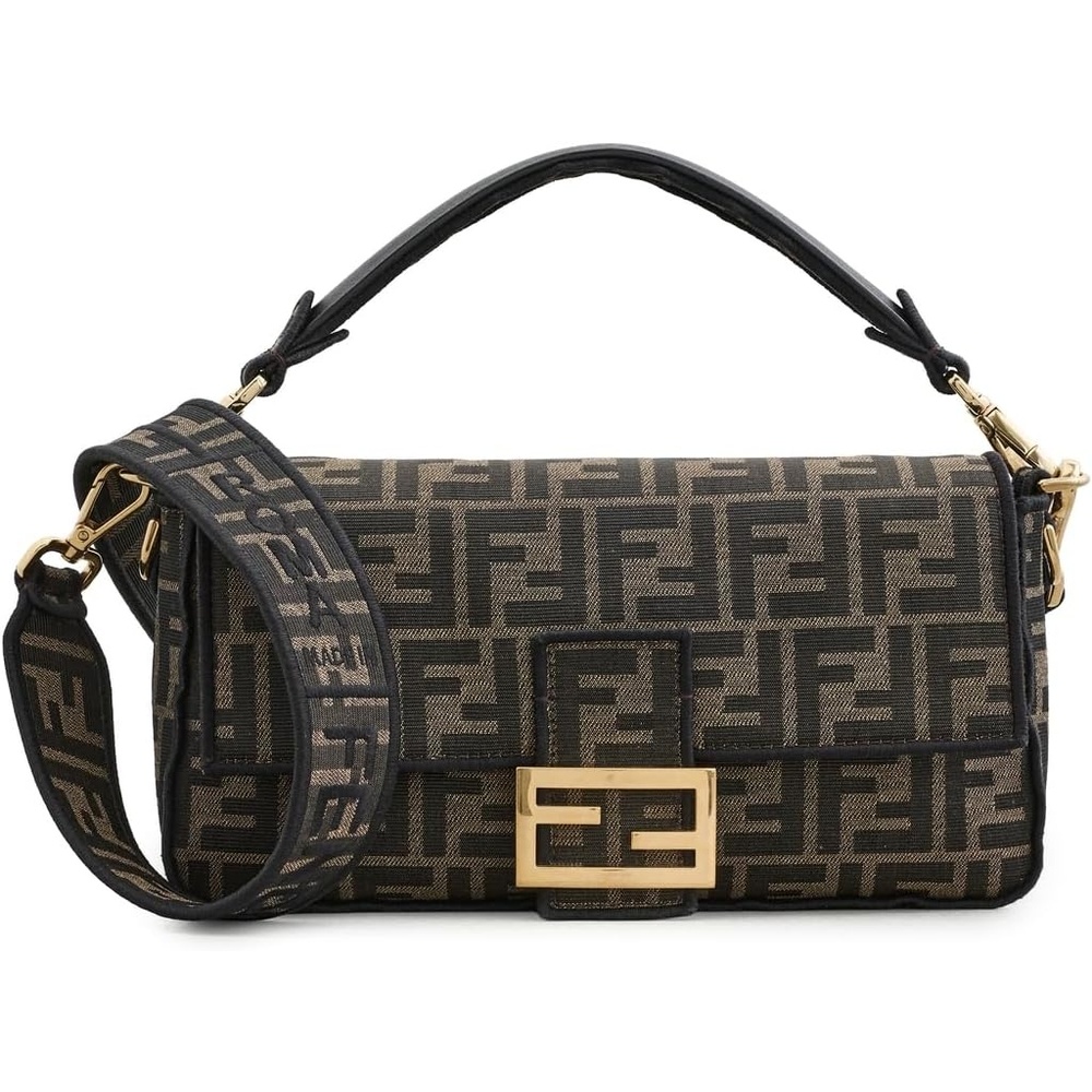 image:imageWHAT GOES AROUND COMES AROUND Womens PreLoved Fendi Zucca Convertible Baguette Shoulder BagBlack