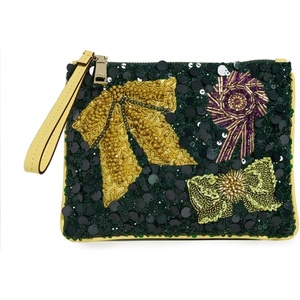 ALÉMAIS Women’s Rosette Beaded Clutch(Multi)