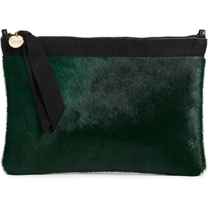 Clare V. Women’s Haircalf Flat Clutch(Bottle Green)