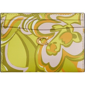 Coach Essential Card Case With Charms(B4/Yellow Green)