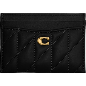 Coach Essential Card Case With Charms(Black Quilted)