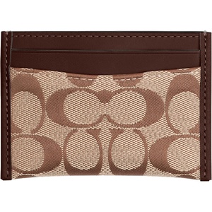 Coach Essential Card Case With Charms(Brass/Khaki Maple)