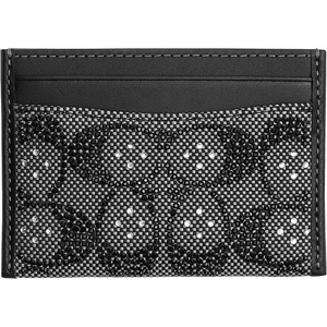 Coach Essential Card Case With Charms(Crystal Signature Jacquard)