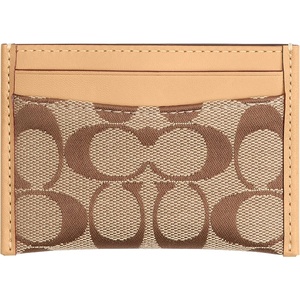 Coach Essential Card Case With Charms(Khaki Light Peach)