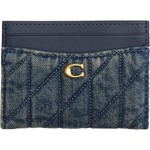 Coach Essential Card Case With Charms(Loved Denim Dark Indigo)