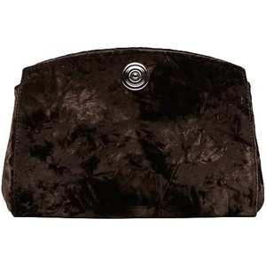 Liffner Pushlock Clutch(Brown Velvet)