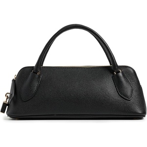 Tory Burch Women’s Lock Top Handle Baguette Bag(Black)