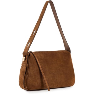 Tory Burch Women’s Romy Suede Shoulder Bag(Caramel)