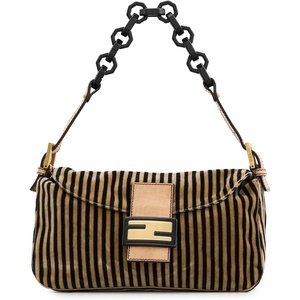 WHAT GOES AROUND COMES AROUND Women’s Pre-Loved Fendi Velvet Shoulder Bag(Multi)
