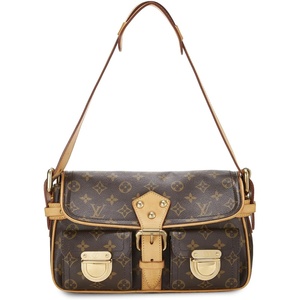 WHAT GOES AROUND COMES AROUND Women’s Pre-Loved Louis Vuitton Monogram Hudson PM Shoulder Bag(Brown)