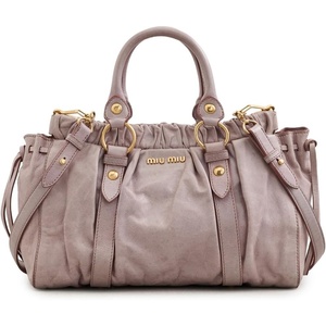 WHAT GOES AROUND COMES AROUND Women’s Pre-Loved Miu Miu Leather Convertible Handbag(Pink)