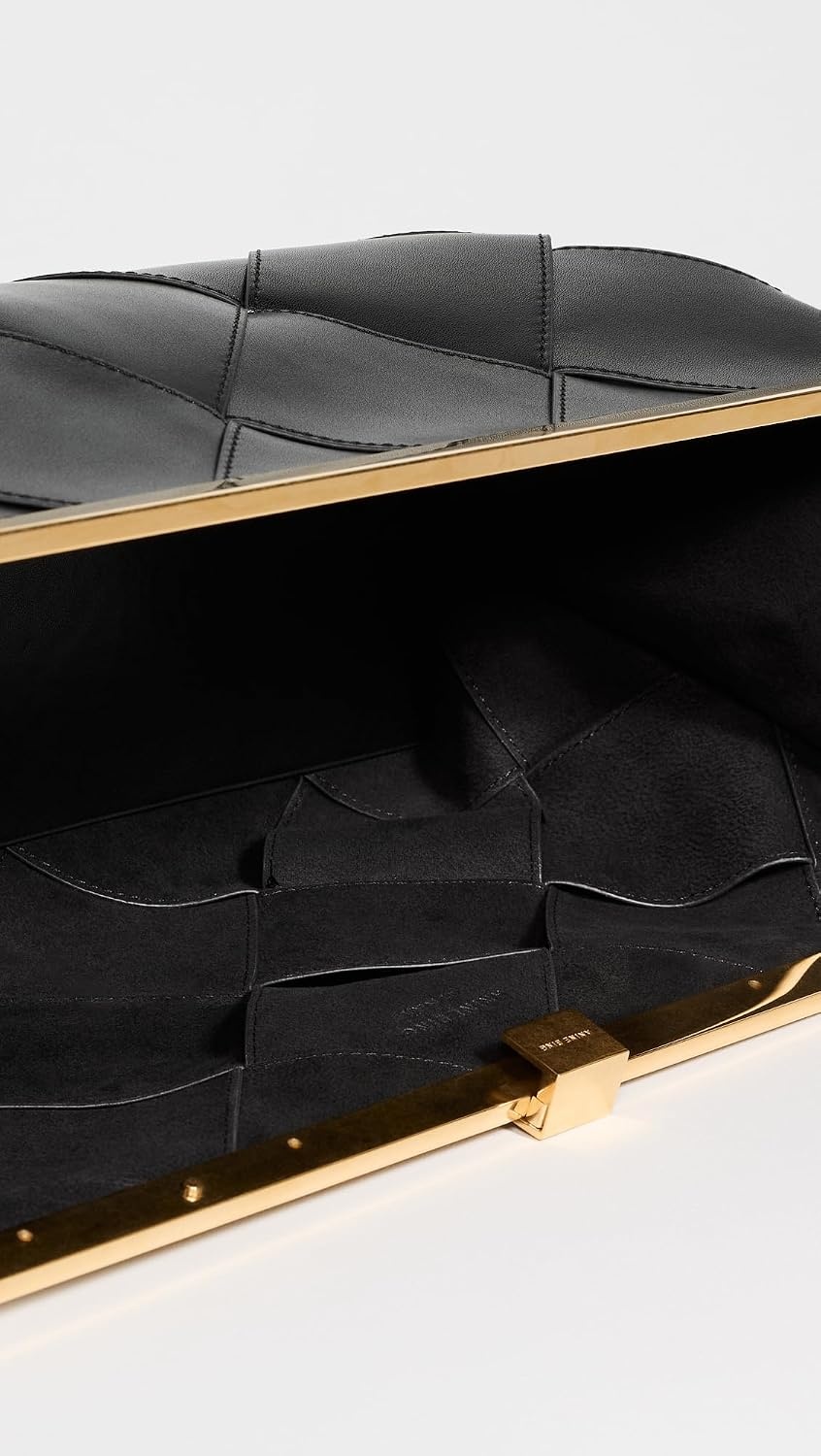 image:imageANINE BING Womens Anine Clutch Braided LeatherBlack