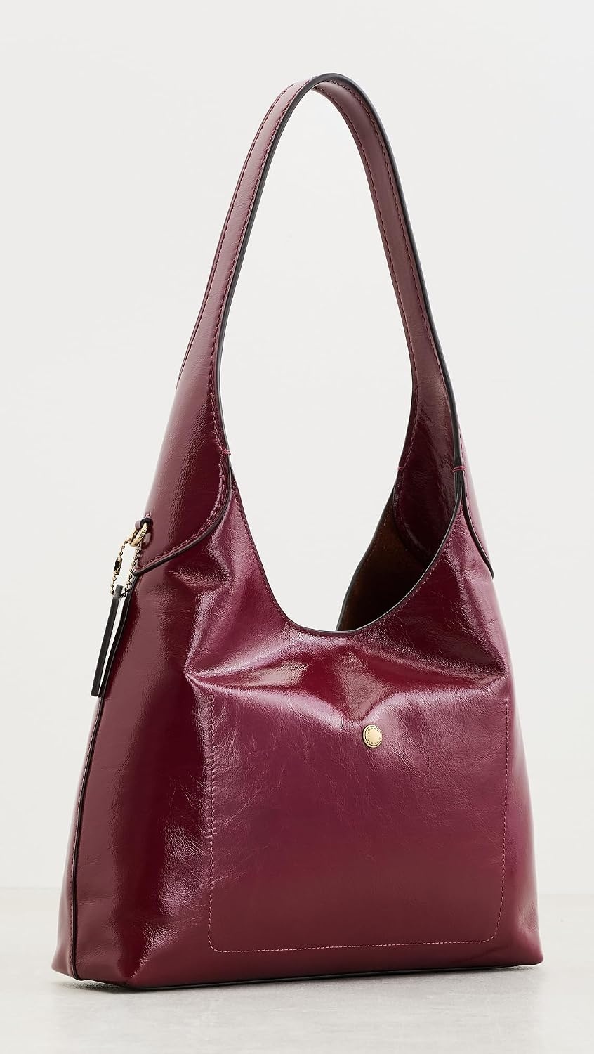 image:imageCoach Brooklyn Shoulder Bag 28BrassDark Cherry
