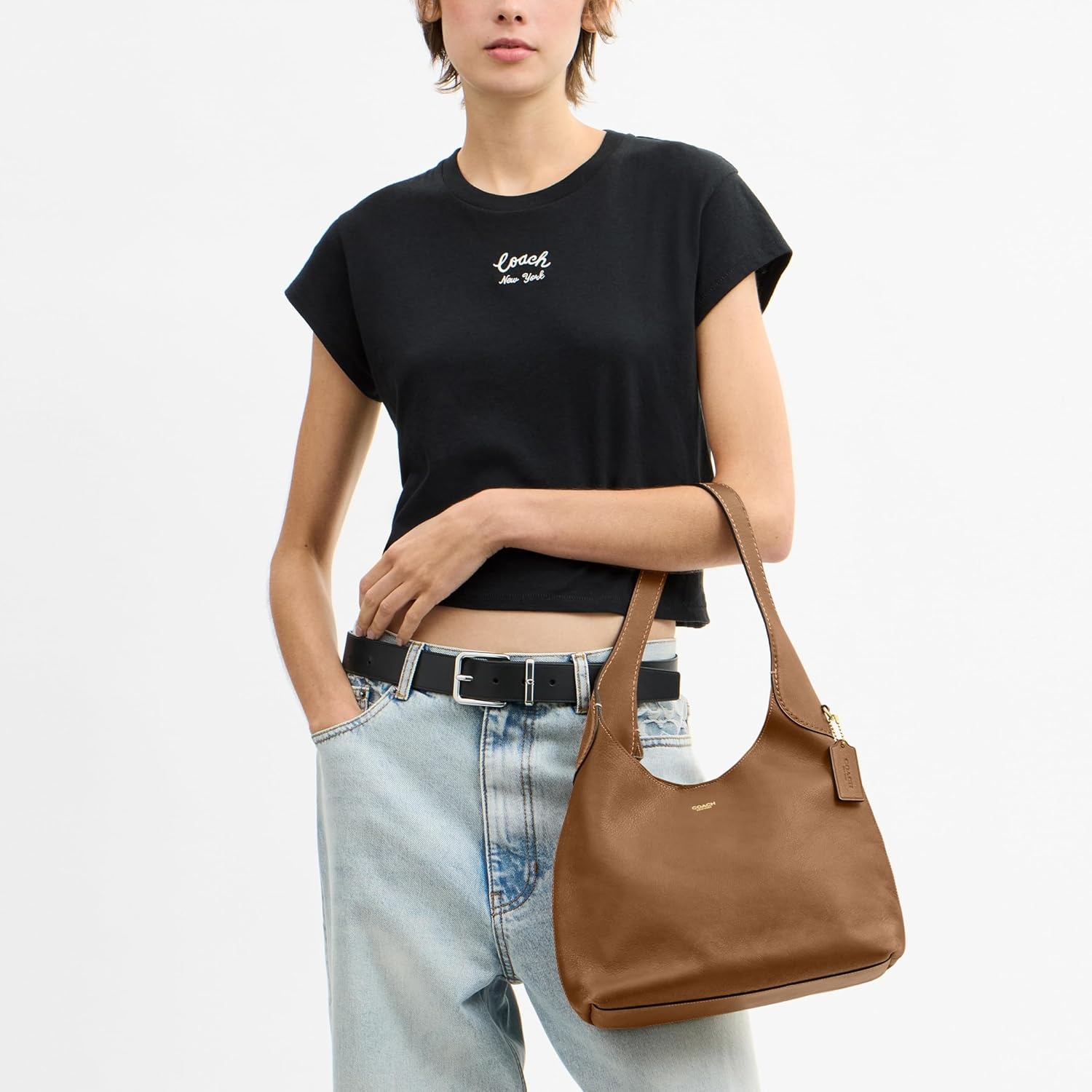 image:imageCoach Brooklyn Shoulder Bag 28BrassHoney Brown