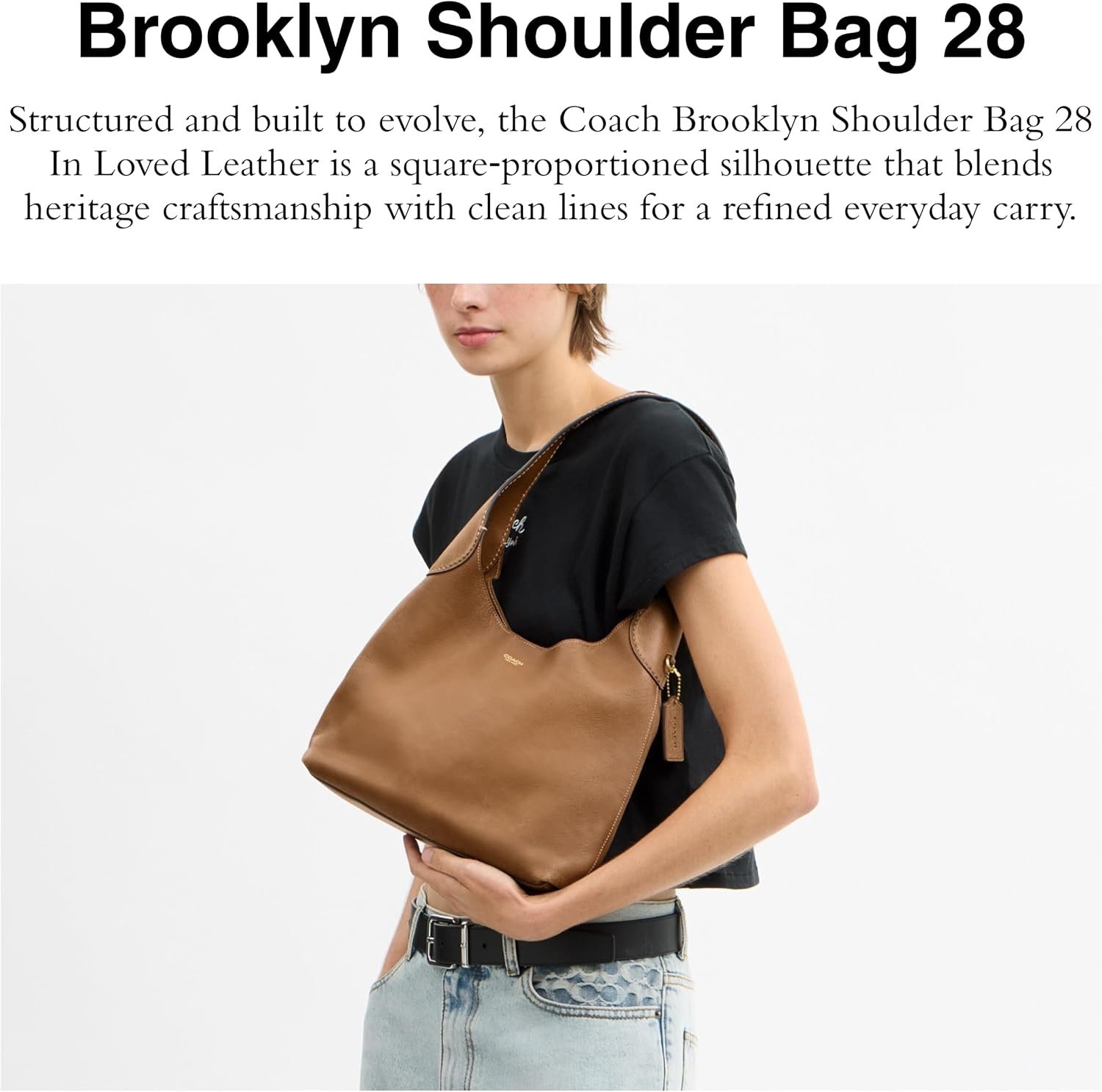 image:imageCoach Brooklyn Shoulder Bag 28BrassHoney Brown