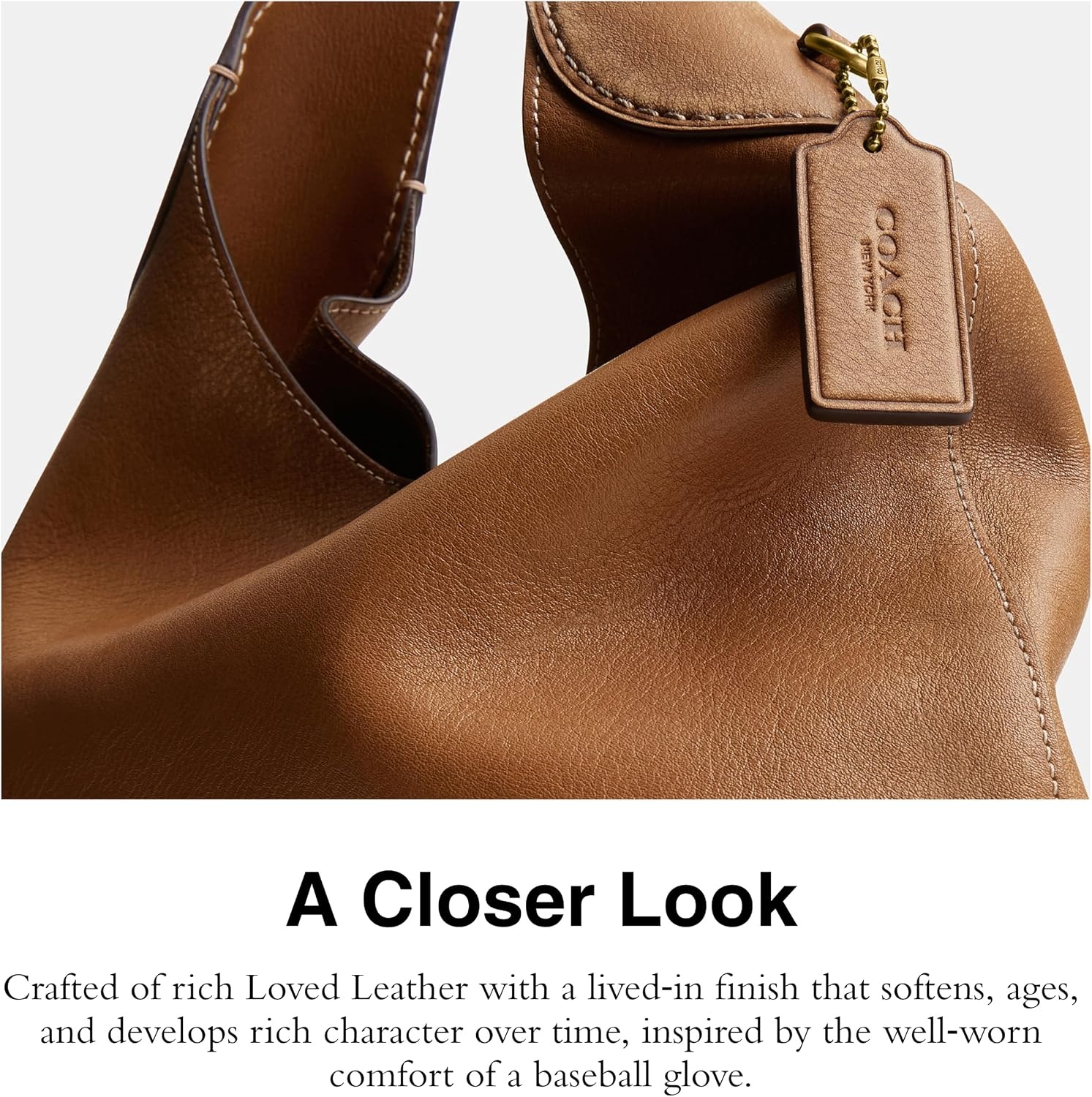 image:imageCoach Brooklyn Shoulder Bag 28BrassHoney Brown