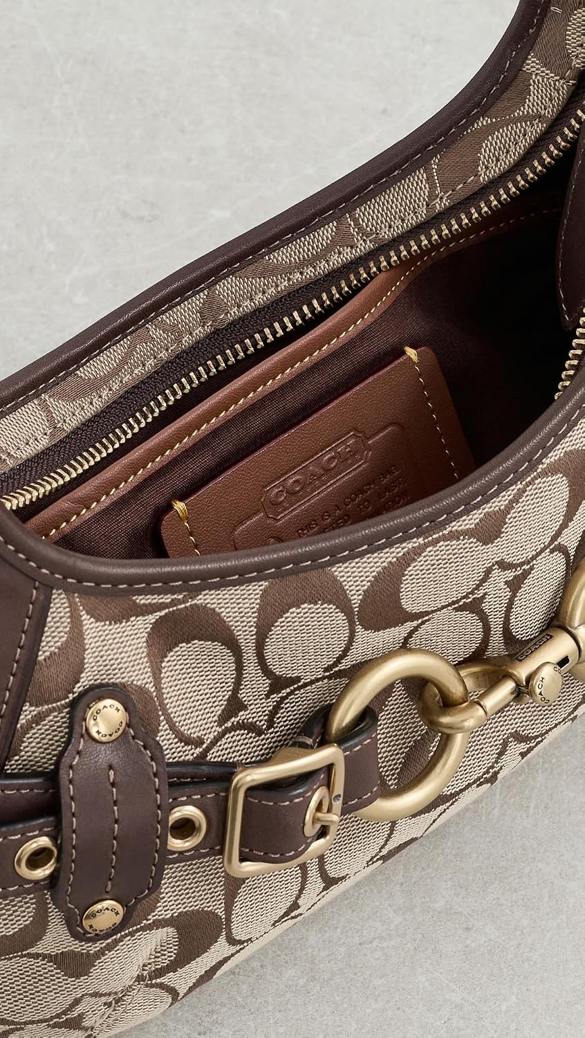 image:imageCoach Womens Belted Ergo Shoulder Bag 26BrassKhaki Maple