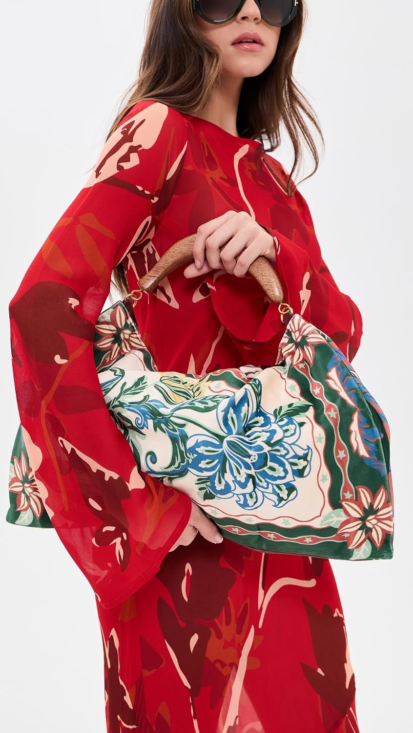 image:imageFARM Rio Womens Small Velvet Hobo BagLunar Boho Multicolor