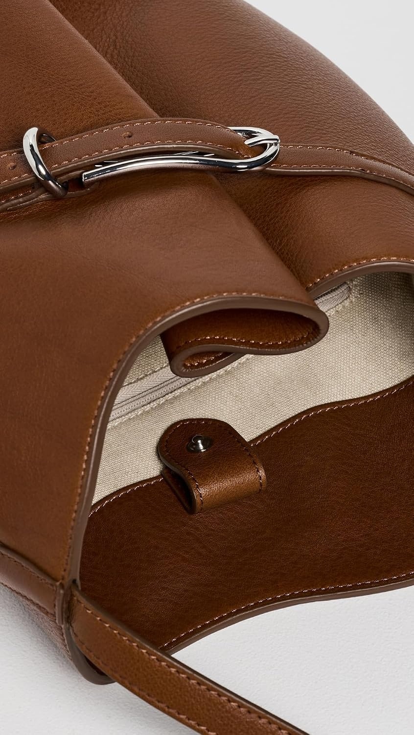 image:imageLiffner Womens Belted Bucket BagChestnutSilver Hardware