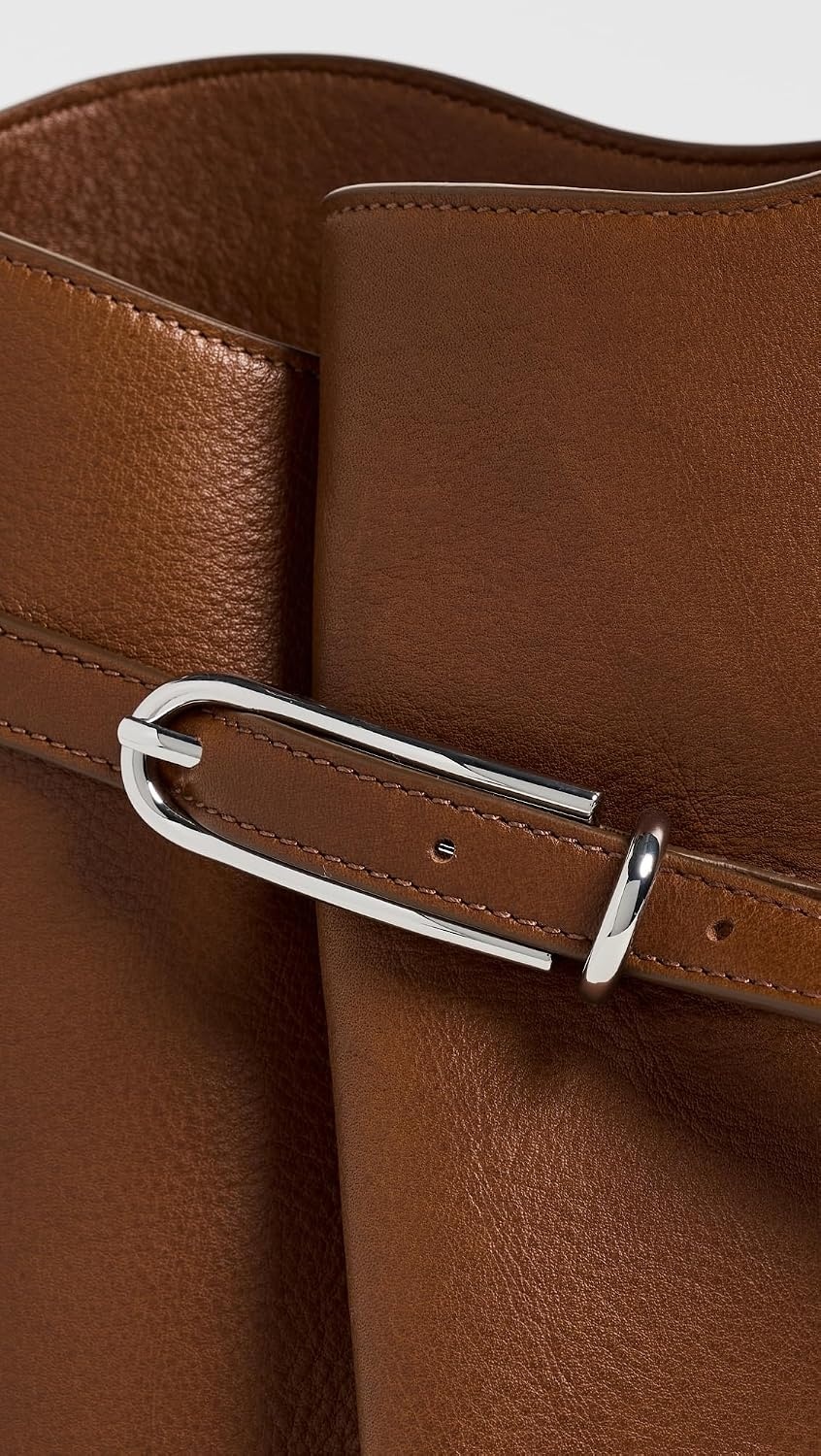 image:imageLiffner Womens Belted Bucket BagChestnutSilver Hardware