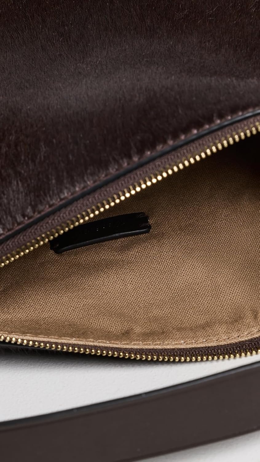 image:imageMadewell Womens Organic Drop Hand Held Haircalf PouchetteDark Carob