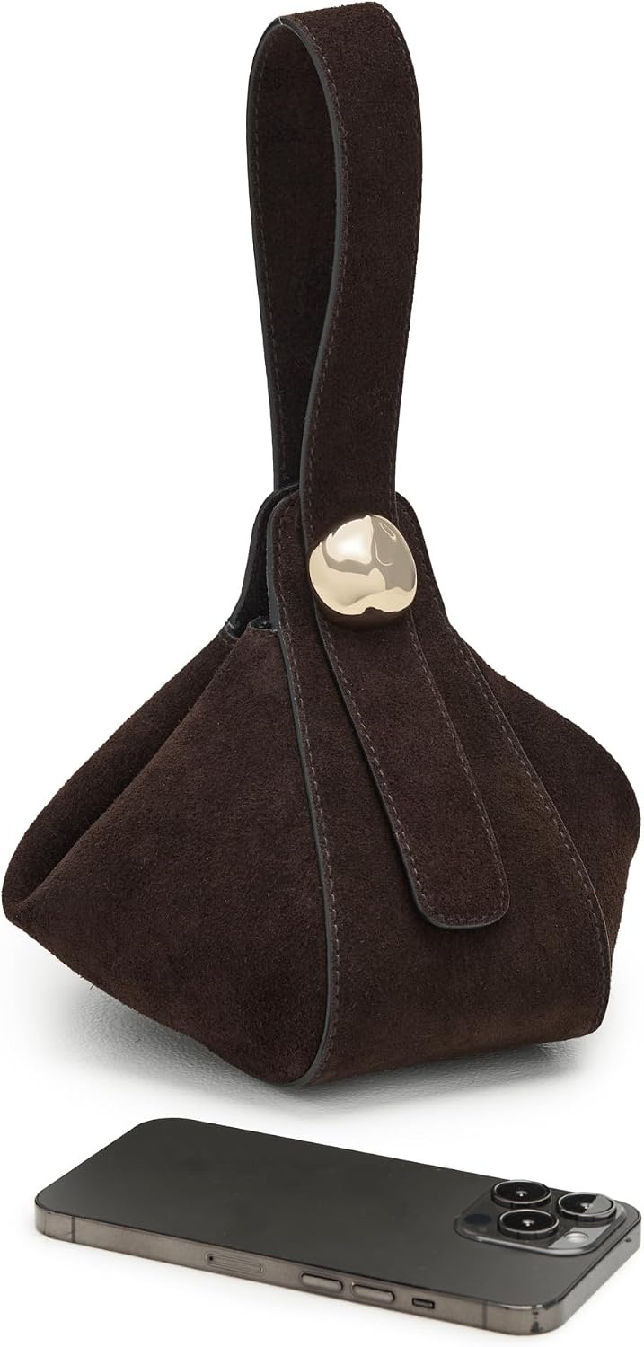 image:imageMadewell Womens Suede Drop Hand Held PouchetteDark Carob