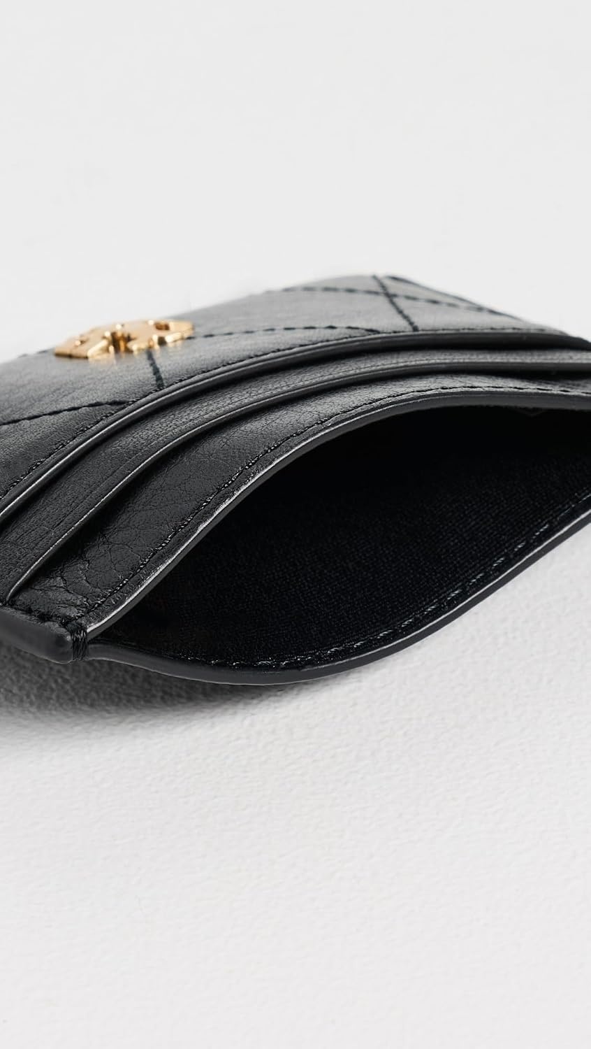 image:imageTory Burch Womens Charlie Quilted Card Case Black One SizeBlack