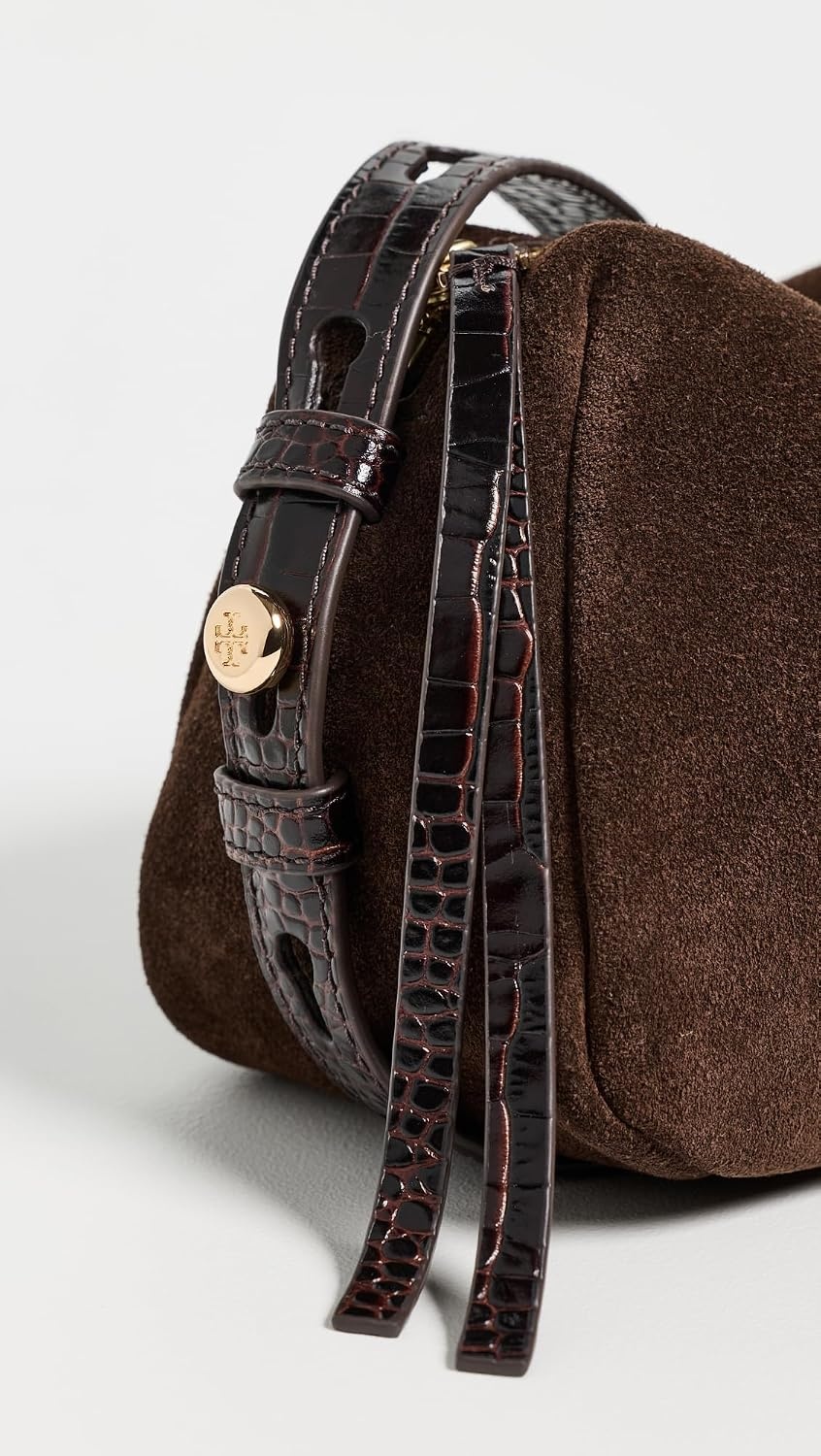 image:imageTory Burch Womens Romy T Monogram Soft Crossbody BagDark Cocoa