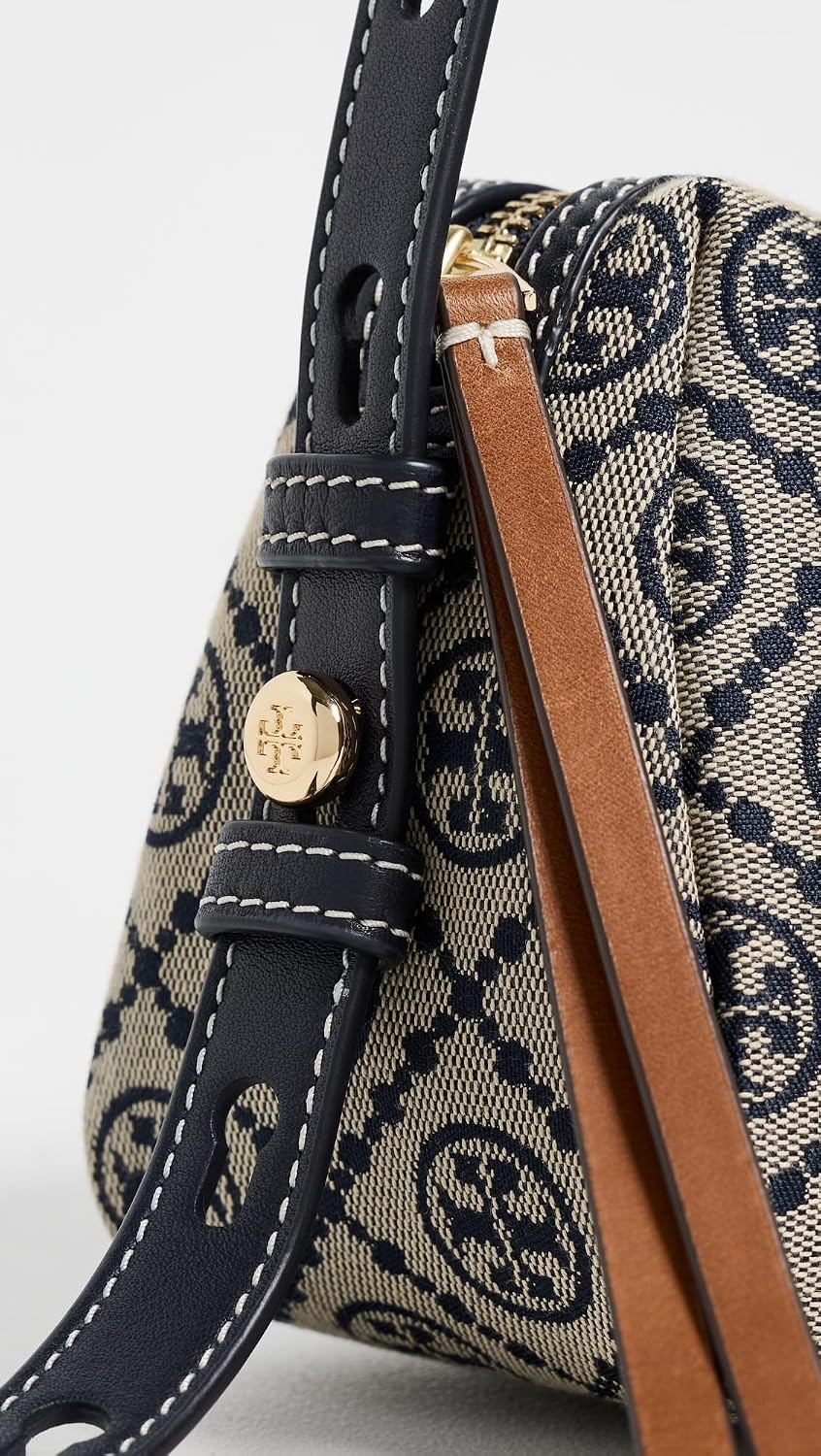 image:imageTory Burch Womens Romy T Monogram Soft Crossbody BagTory Navy