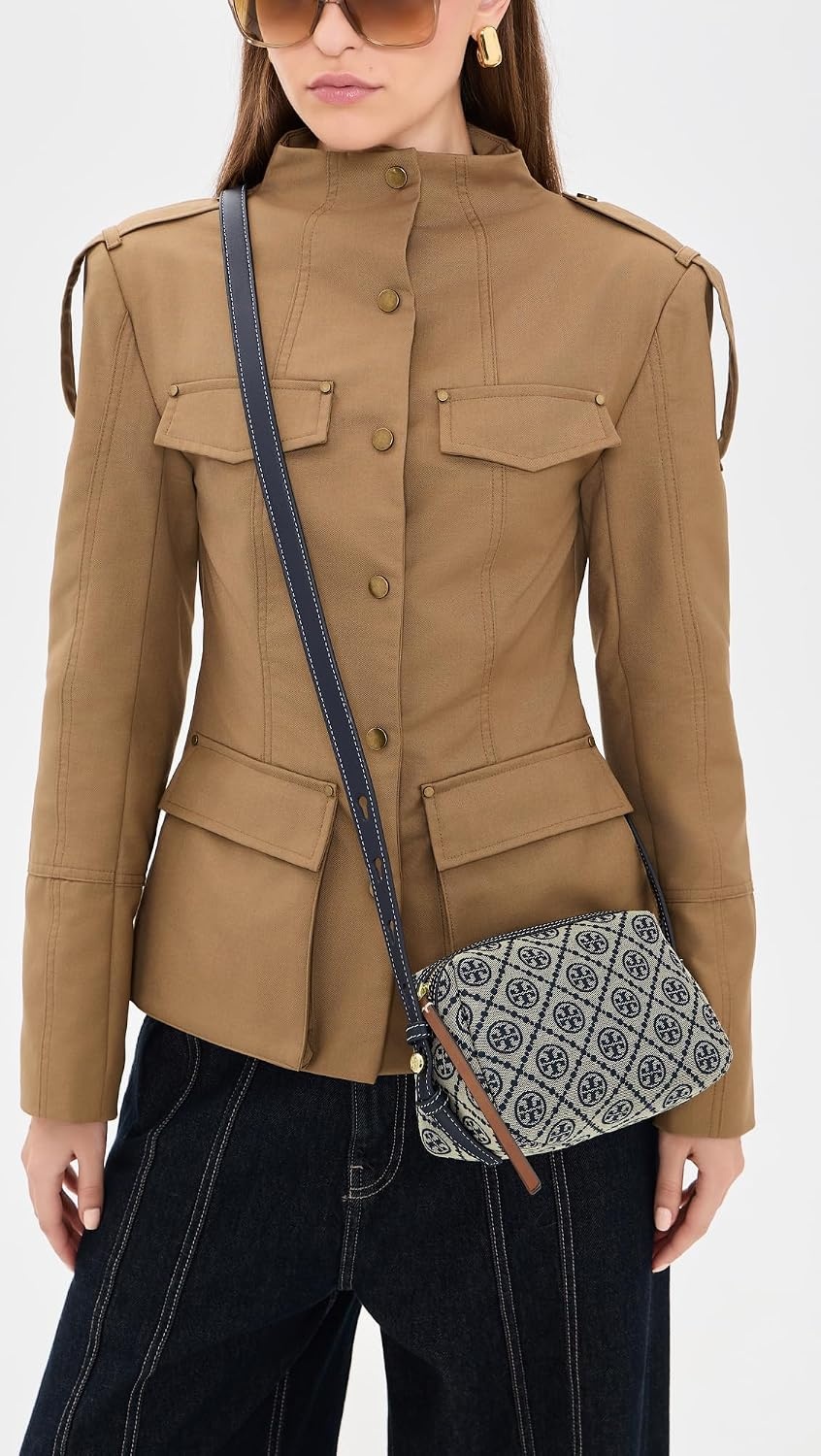 image:imageTory Burch Womens Romy T Monogram Soft Crossbody BagTory Navy