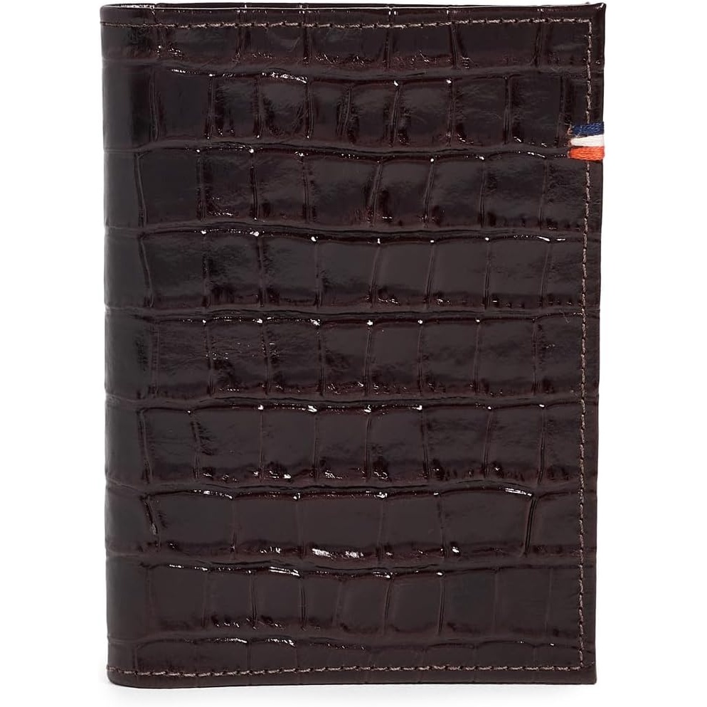 image:imageClare V Womens Roma Croco Passport Sleeve Mahogany One SizeMahogany